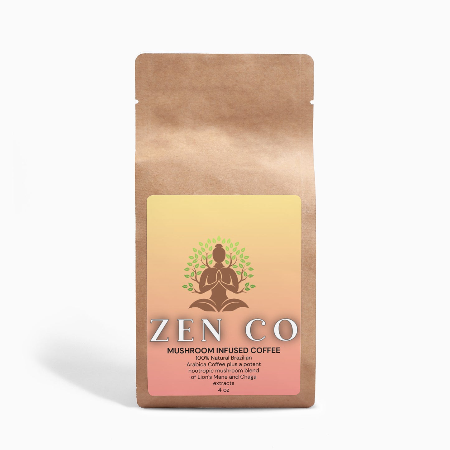 Zen Co Wellness™ - Lion’s Mane & Chaga infused coffee 4oz