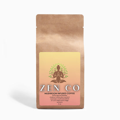 Zen Co Wellness™ - Lion’s Mane & Chaga infused coffee 4oz