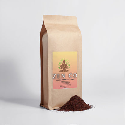 Zen Co Wellness™- Lion’s Mane & Chaga infused coffee 16oz